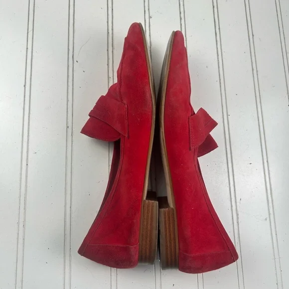 Talbots Red Suede Loafer Flats Womenโs Size 9.5 - Picture 10 of 11